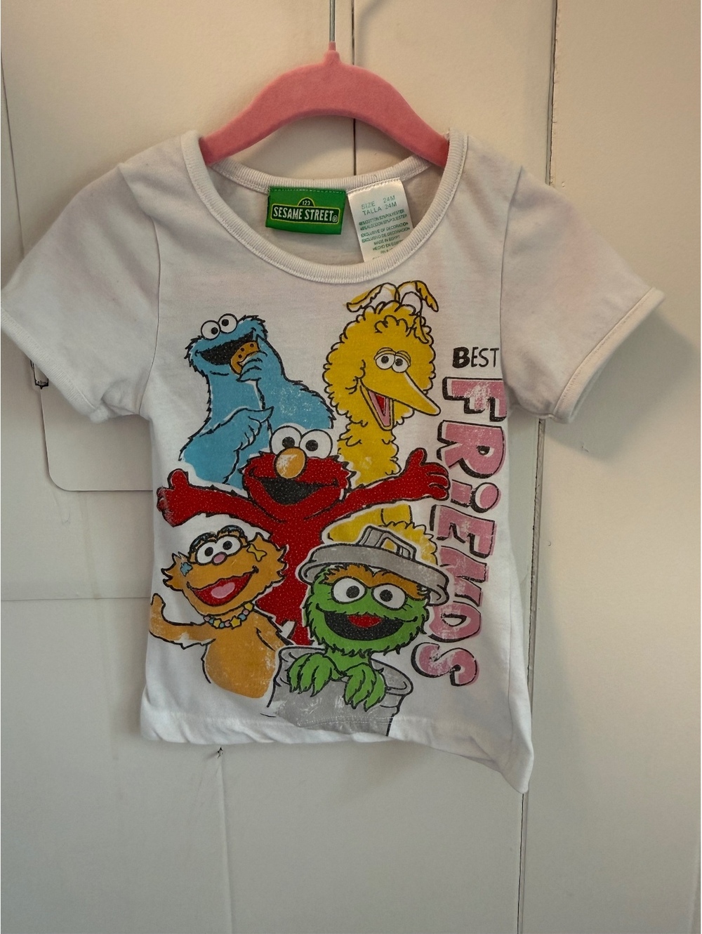 Sesame Street Best Friends White Toddler T-Shirt Size 24M